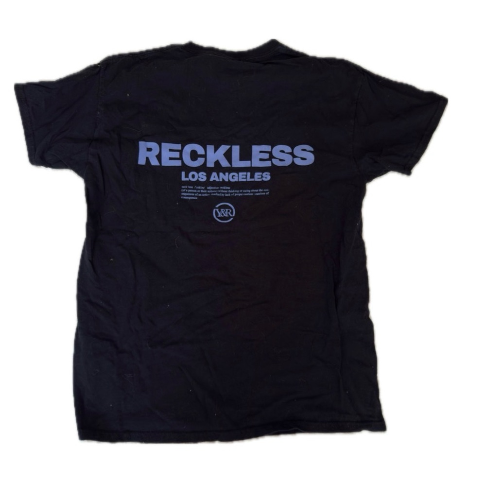 pacsun black and purple/cobalt oversized t-shirt